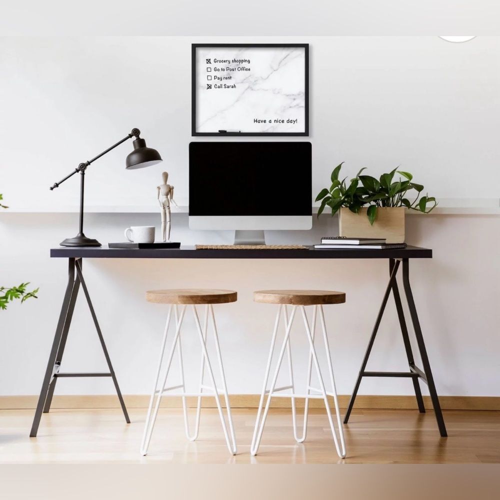 Mikasa White Marble Design White Board w/Black‎ Marker NEW IN BOX